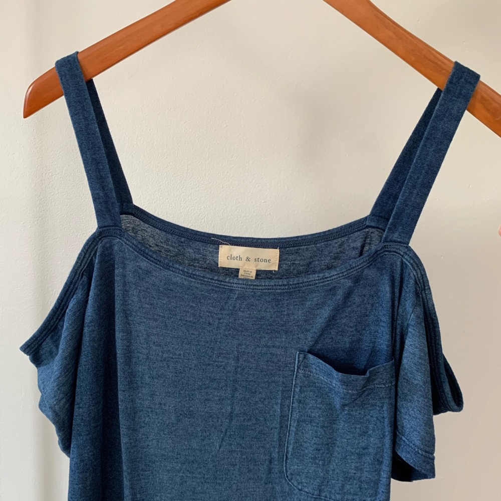 Anthropologie jersey off the shoulder dress